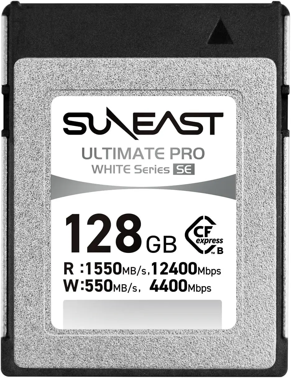 

CFexpress Type B 128GB Memory Card, Up to 1550MB/s Read, 550MB/s Write, 8K Video for Professional Cameras, XQD-Compatible