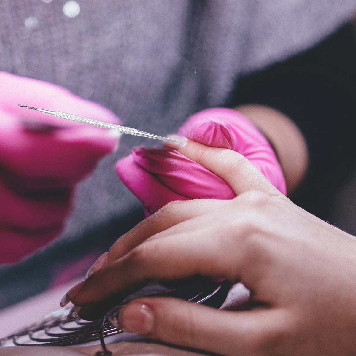 

Stainless Steel Cleaner Kit Long Short Remover File Professional Radian Nail Cuticle Spoon Anti Skid Portable Gift