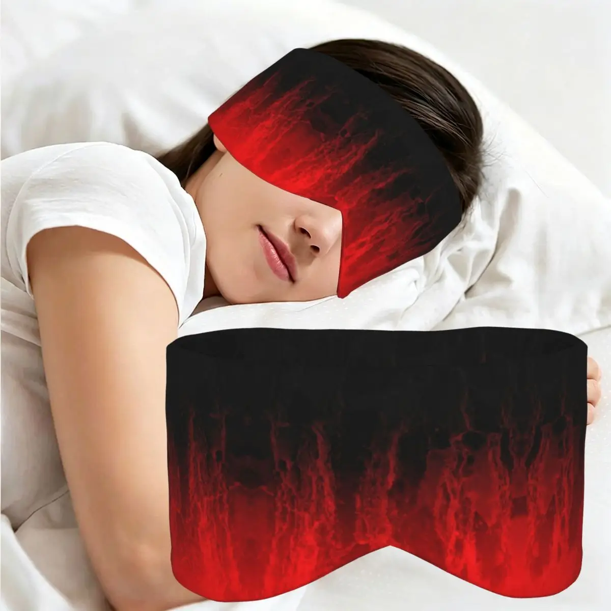 Red Fire Flame sleep mask Light Blocking Portable Eye Cover for Girls Boys Travel Party Gift Eyeshade eyepatch