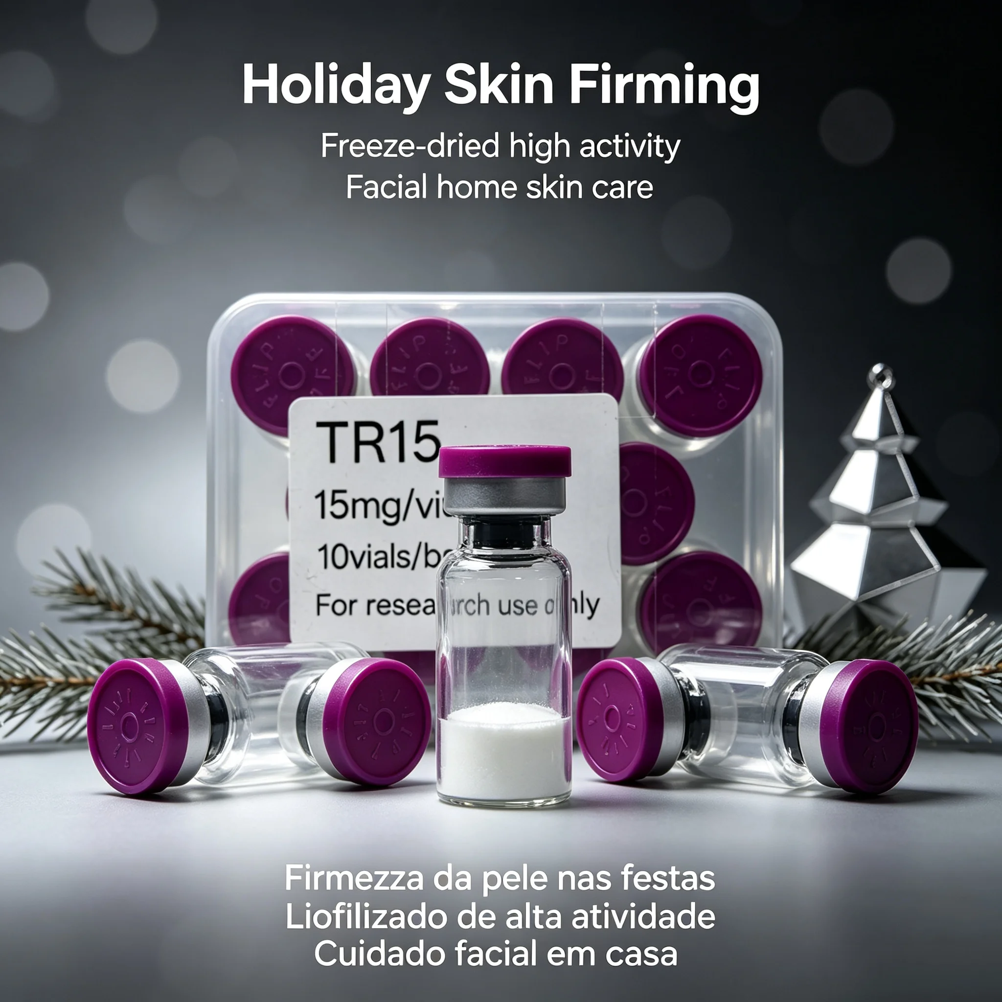 Random Cap Colors High‑Quality Lyophilized Powder 10 Vials/1Box Nourishing Gentle for Daily Use For All Skin Types