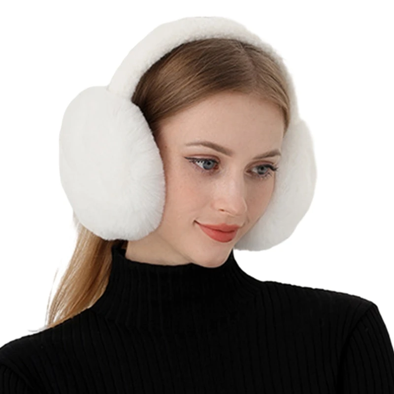 ผู้หญิง Plush Ear Muffs สำหรับเล่นสกีสภาพอากาศหนาวเย็นเดินป่าป้องกันหู Warm Ear Muff Dropship