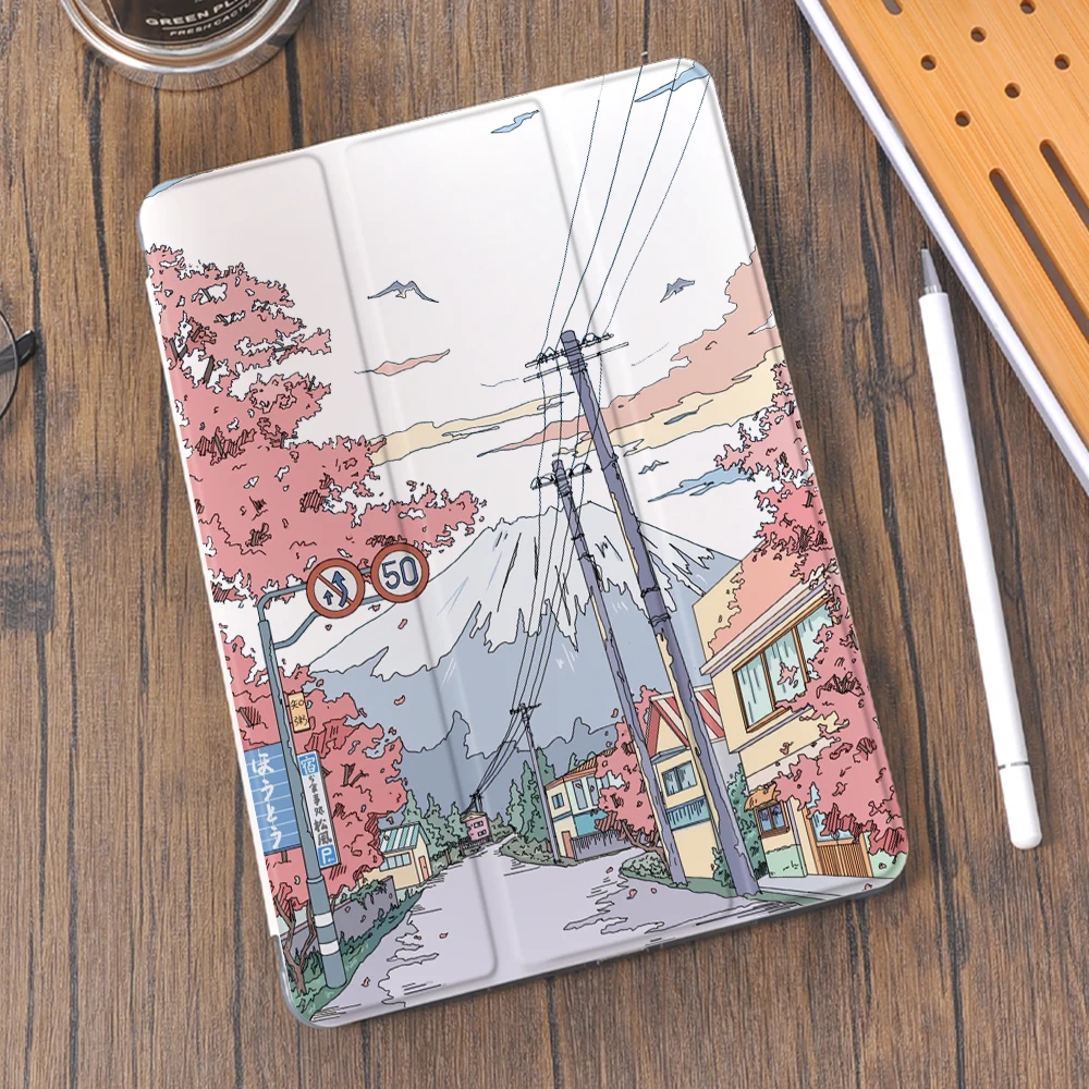 Anime Cover for Tablet iPad 10th Generation Case Pro 11 2024 10.2 9th Air 5 Mini 6 8th 6th Leather Bracket Funda 13 Air 2024