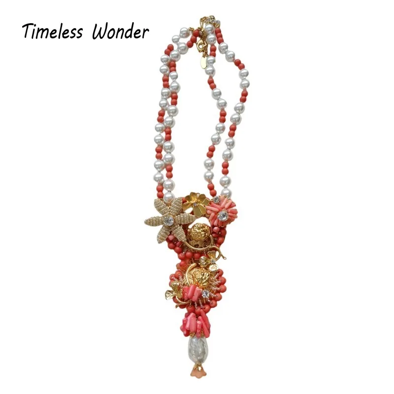 Timeless Wonder Fancy Braided Zircon Floral Necklaces for Women Designer Jewelry Runway Rare Top Trendy Gift Neat Mix 2662