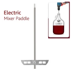 Beer Brewing Paddle, Stainless Steel Aeration Brew Paddle, Homebrew Stirrer Drill Mixer Rod,Built-in 3/8’’ or 1/2’’ Hex Head Bit