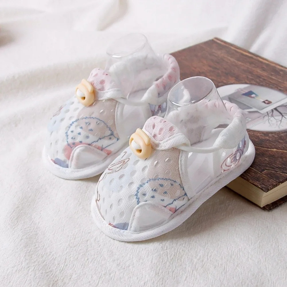 

Breathable Baby Shoes Mesh Soft Sole Toddler Shoes Machine Washable Flexible Fit Infant Anti-slip Sandals First Walkers