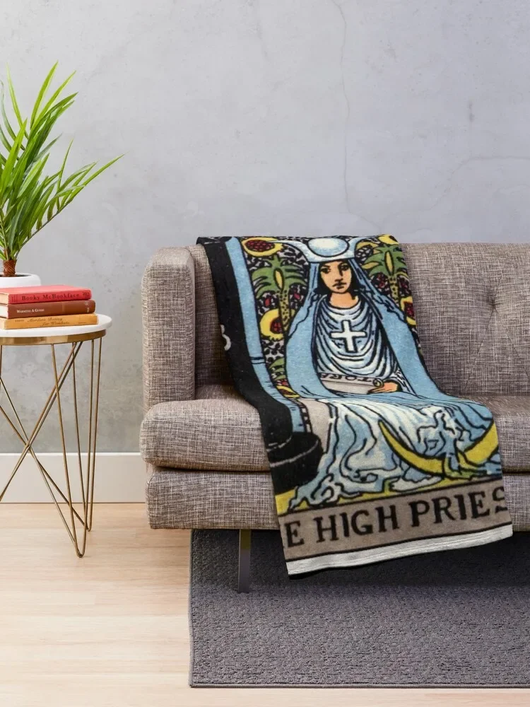 II. The High Priestess Tarot Card Throw Blanket Single for babies anime Blankets