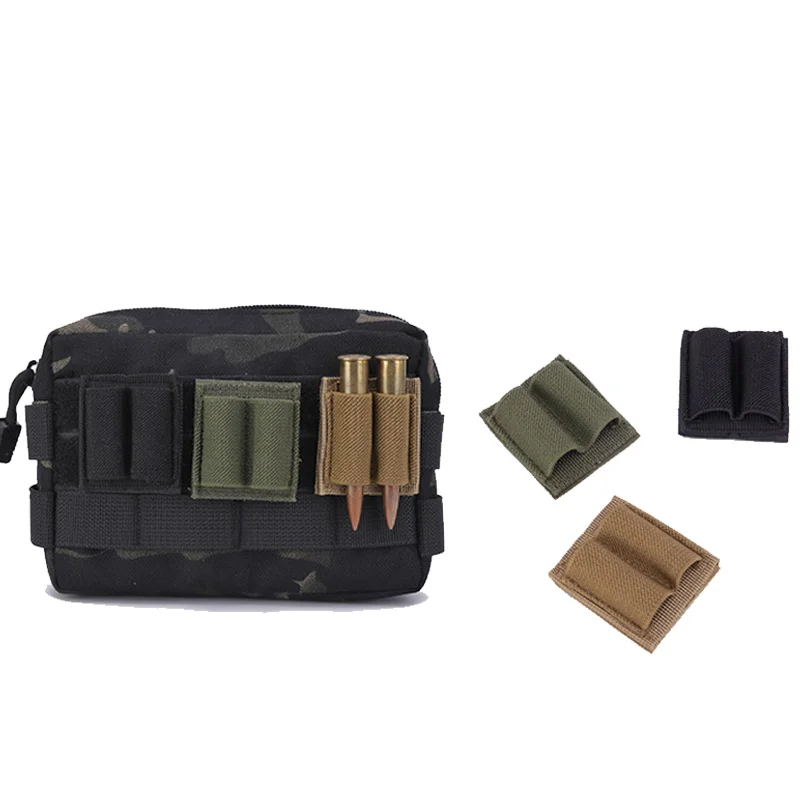 Tactical Tool Holder Pouch 1.93 X 1.53 In Holder Adhesive Patch 12GA Cartridges Holder Patch Hunting Gear