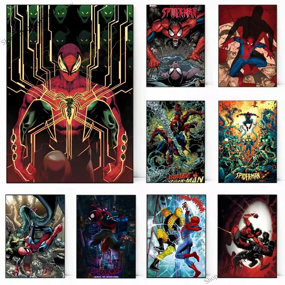 

Superhero Marvel Spiderman Poster Canvas Painting Print Home Living Room Bedroom Entrance Bar Restaurant Cafe Art Decoration