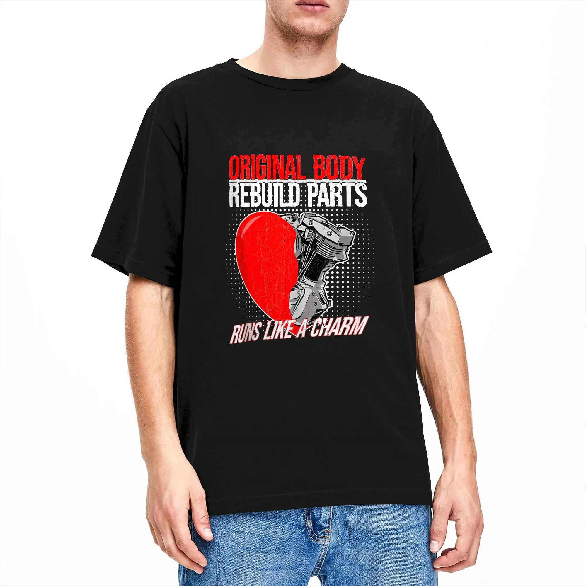 Original Body Rebuild Parts Open Heart Surgery Survivor T-Shirt Summer  T-Shirts Cotton O Neck 6XL Top Tees Short-Sleeve Tshirt