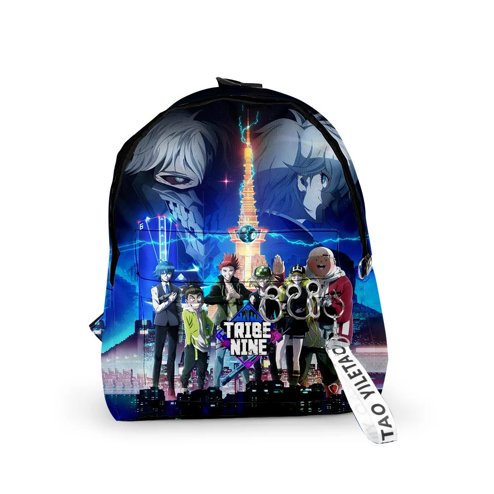 Popular tribe nine Backpacks Boys/Girls pupil School Bags 3D Print Keychains Oxford Waterproof Cute Small Backpacks