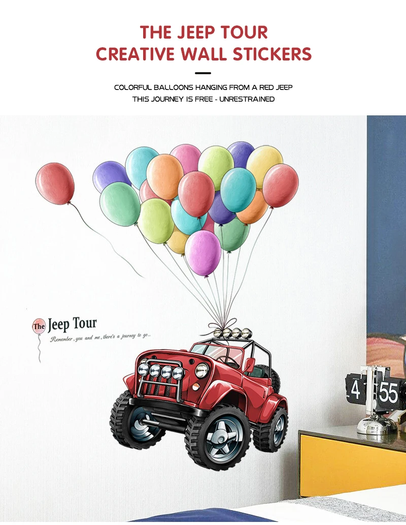 Criativo Jeep Car Adesivos de Parede para Quartos de Crianças, Casa, Quarto  Menino Criança, Wall Decor Roupeiro, Adesivo de vinil auto-adesivo -  AliExpress, image size:800x1033