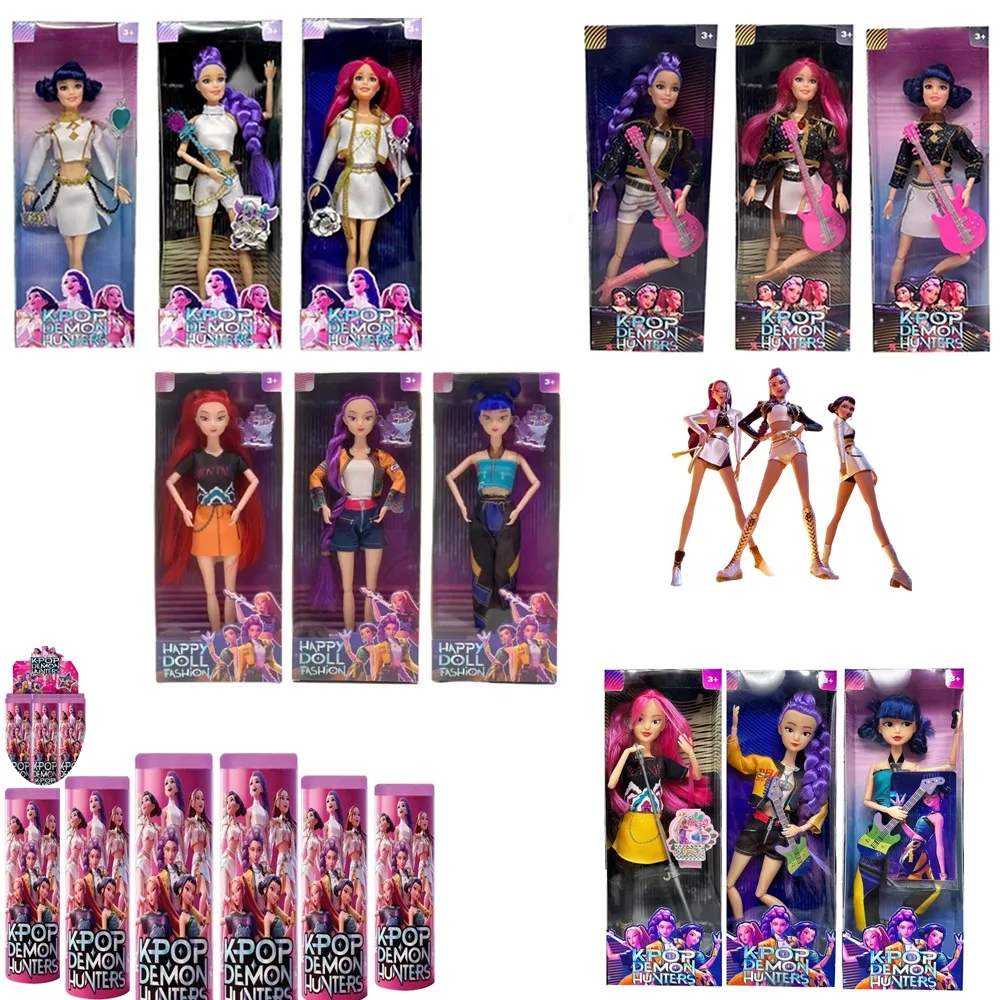 

Kpop Demon Hunter 5 Style Figurine Set Tiger Rumi Mira Zoey Sussy Colorful Light Theme Song Christmas Fan Gift