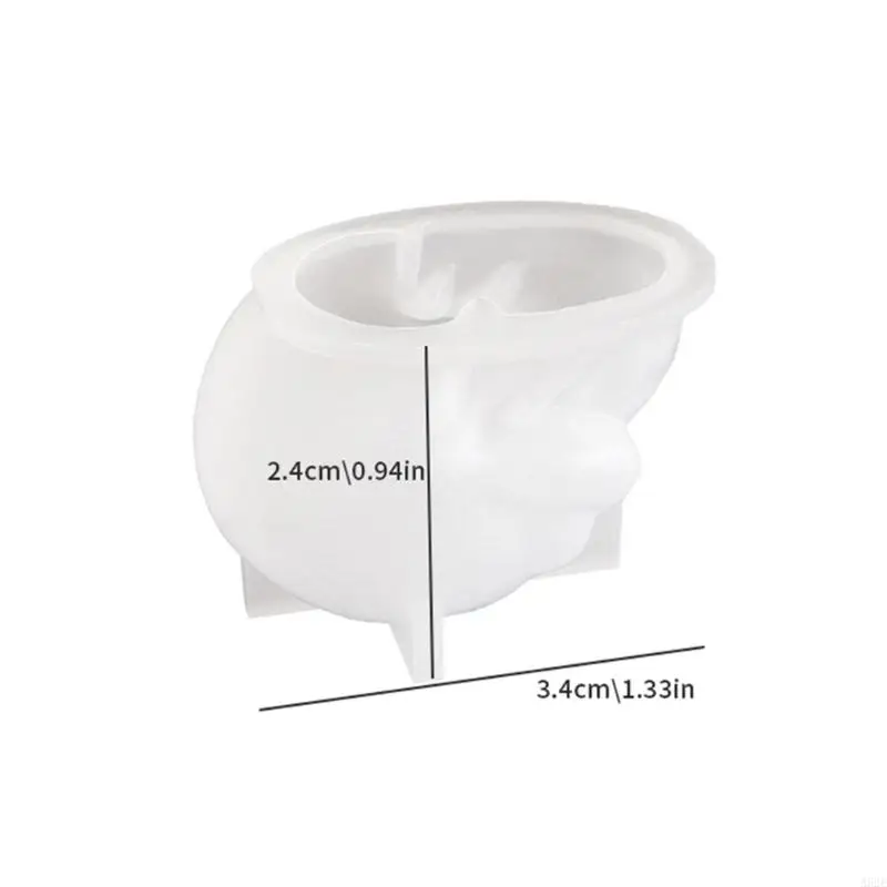 A52E 3D Skull Silicone Candle Mold Halloween Gypsum Soap Mould DIYs Candle Making Tool Bracelet Pendant Keychain Resin Molds - Image 6