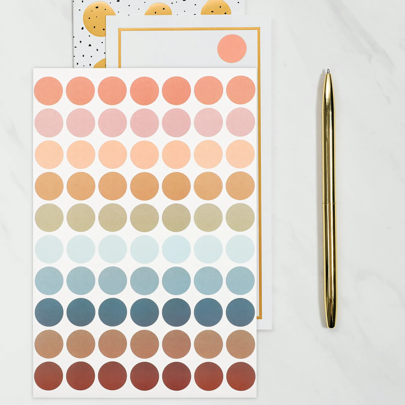 

20Pcs Round Colored Dot Stickers Smooth Writable Coding Labels for Teaching Student Classroom Planner Reward Mini Stickers
