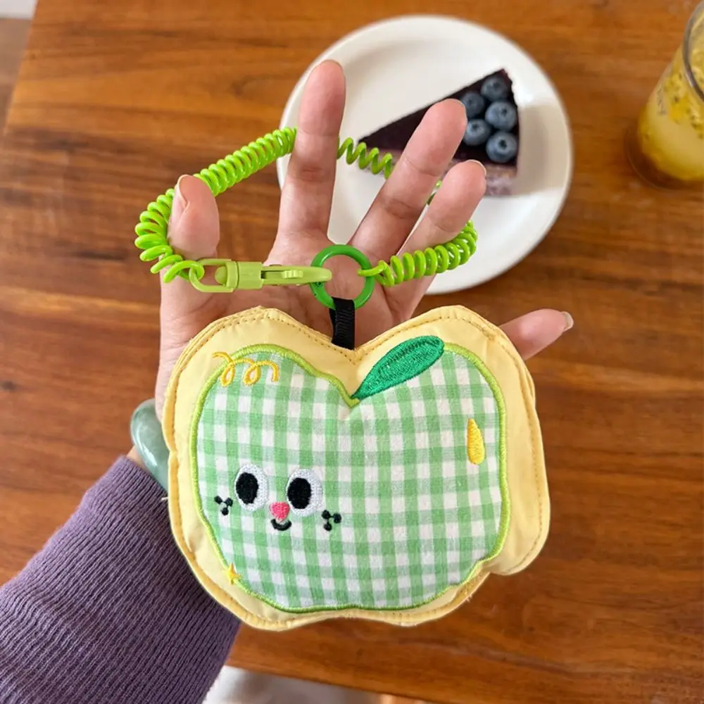 Creative Plush Headset Bag Apple Doll Cartoon Protective Cover Pendant Polyester Fibre Earphone Key Bag