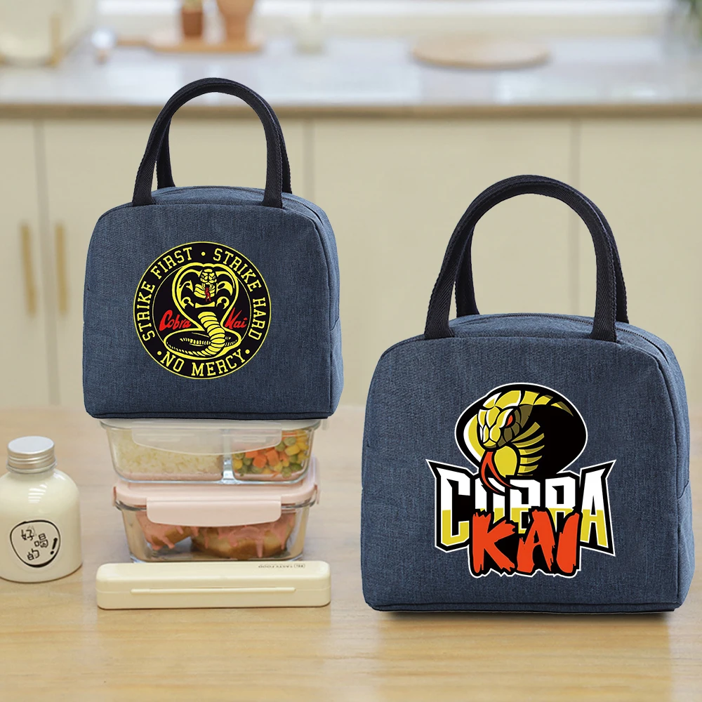 

Cobra Series Office Worker Picnic Large Capacity Insulated Lunch Bag Daily Meal Prep Bag Zipper Handle Storage Lunch Pack