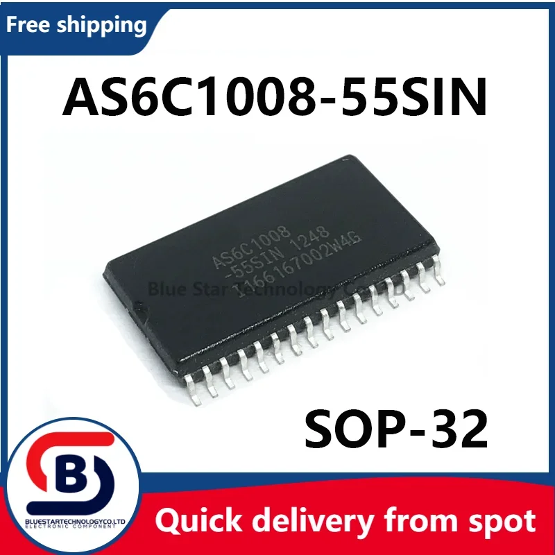 Free Shipping 10-50pcs/lots AS6C1008-55SIN AS6C1008 6C1008 SOP32 Quick delivery from spot