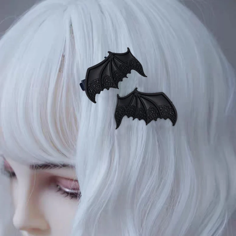Gótico Vintage Vampiro Demônio Bat Asa Clipe de Cabelo, Punk Goth Headdress, Jóias Halloween, Cosplay Acessórios, Atacado