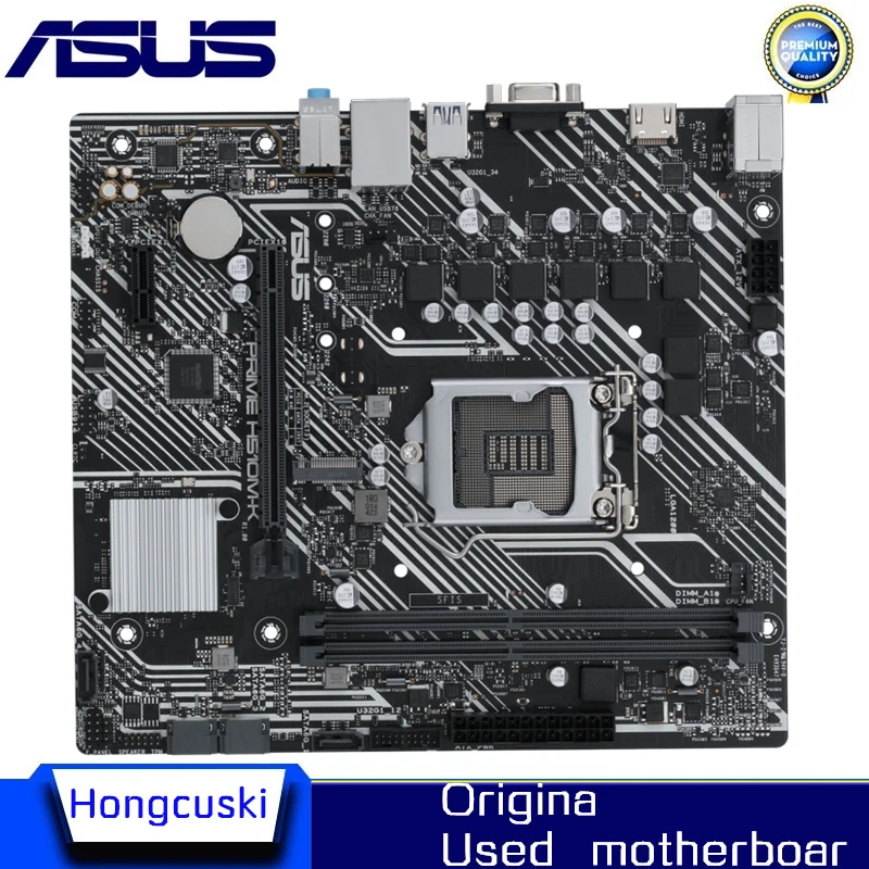 For ASUS PRIME H510M-K Original Desktop Intel Used H510 H510M DDR4 Motherboard LGA 1200  i7/i5/i3 USB3.0 M.2 SATA3