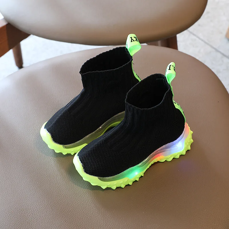 Kids Toddler Shoes Led Glowing Sneakers With Light Children Running Shoes Non-slip Fashion Luminous Sport Shoes For Girls Boys