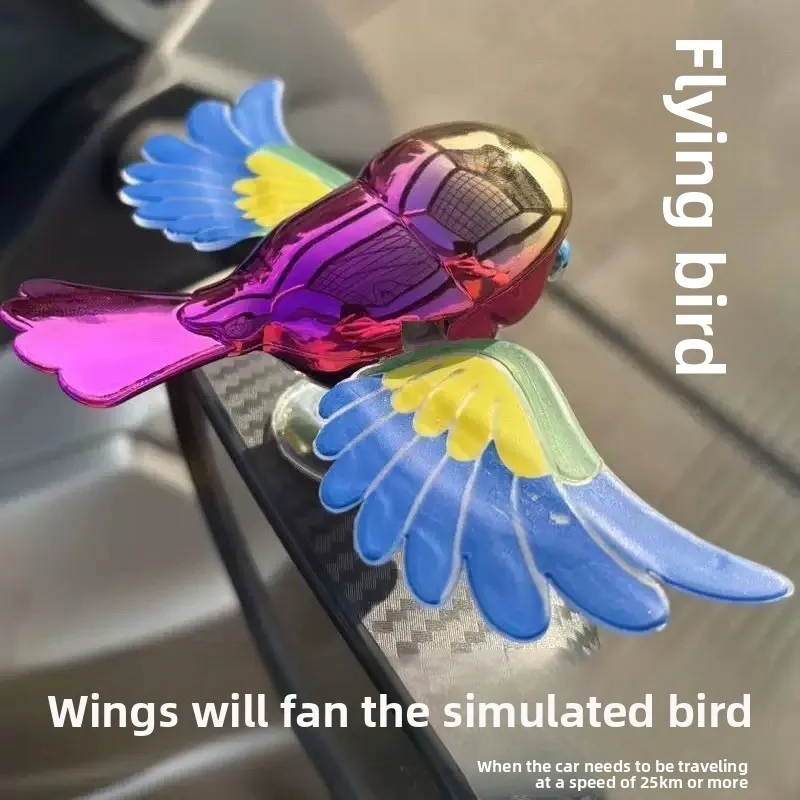 Color random hair accompanying flying bird creative car motorcycle flying bird decorative wings can be fanned decoration