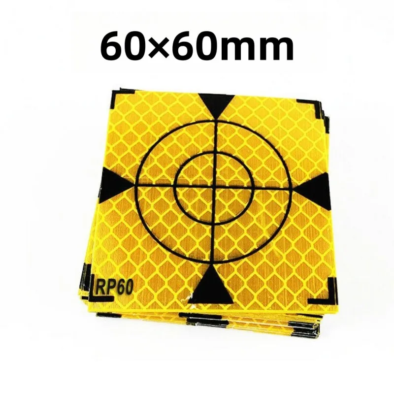 100pcs Reflector Sheet Reflective Tape Target Total Station Measurement Reflector Target 20/30/40/50/60mm