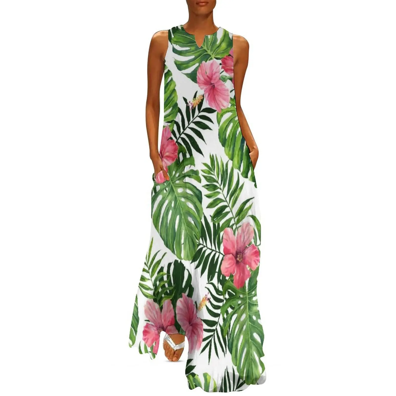 

Tropical hibiscus Long Dress elegant party dresses for women 2024 long dress women