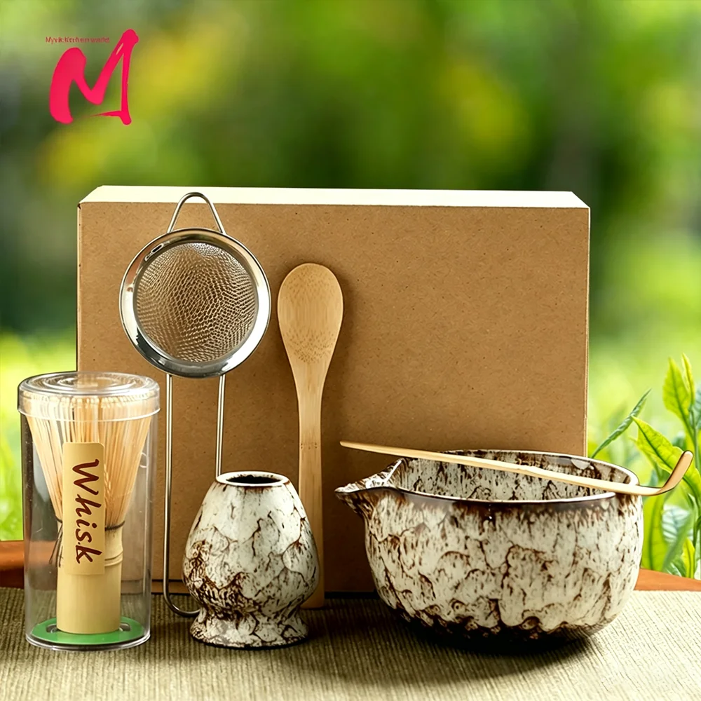 Matcha Bowl Chawan - 6PCS Japanese Matcha Tea Set Safe