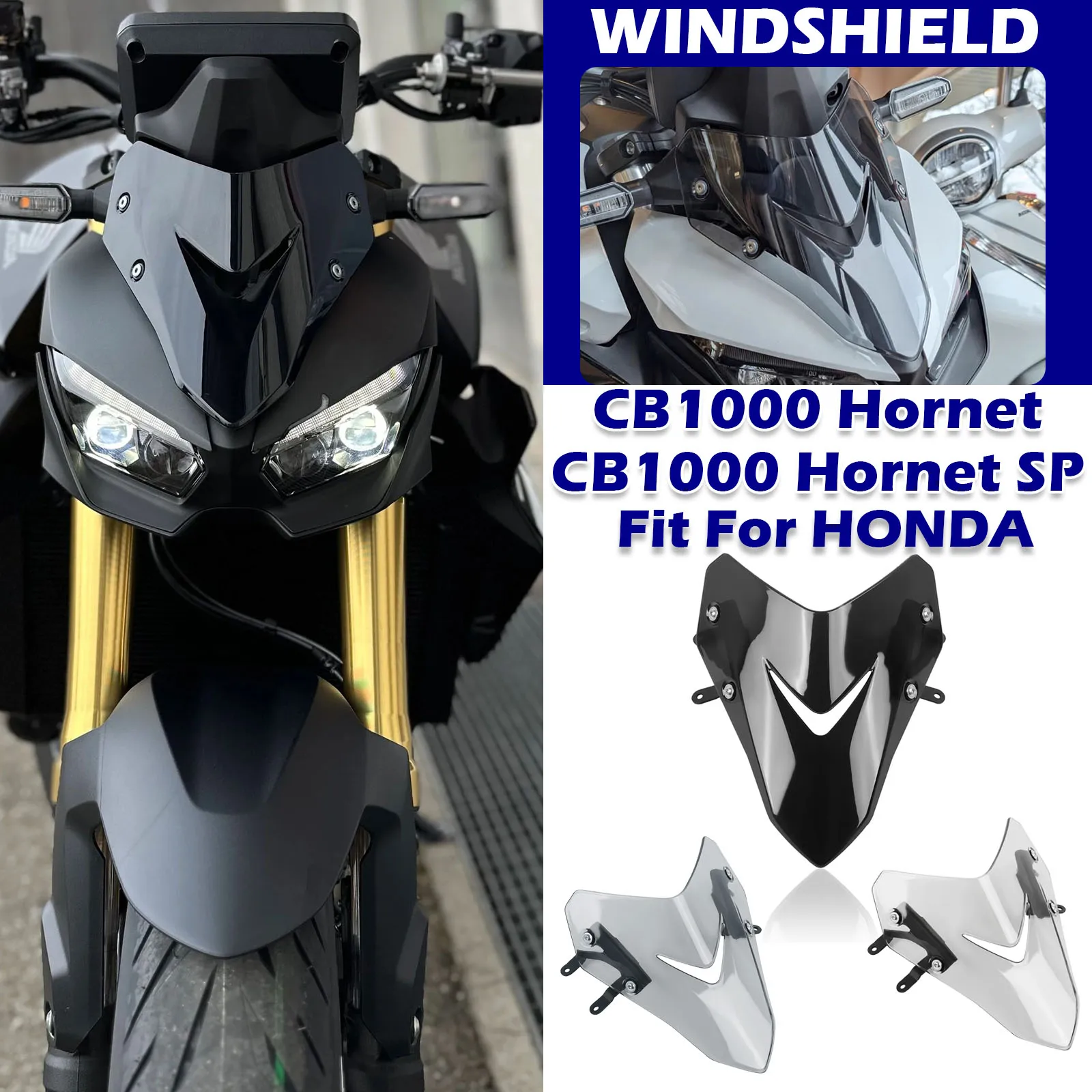 CB1000 Meter Visor Windscreen Windshield Motorcycle For Honda CB1000 Hornet CB 1000 Hornet SP 2025 2026 Touring Wind Deflector