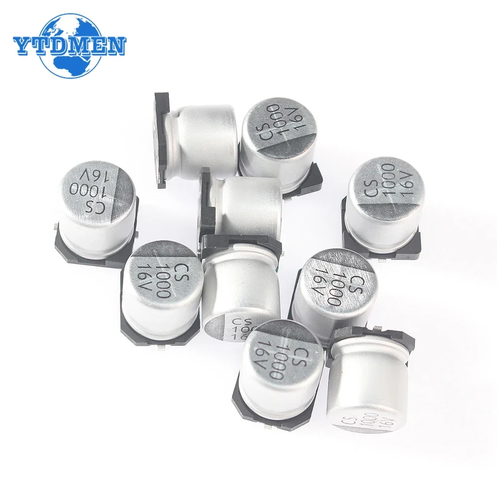 400PCS SMD Aluminum Electrolytic Capacitor 6.3V 10V 16V 25V 35V 50V  1uF 4.7uF 10uF 47uF 100uF 220uF 330uF 470uF Capacitors Kit