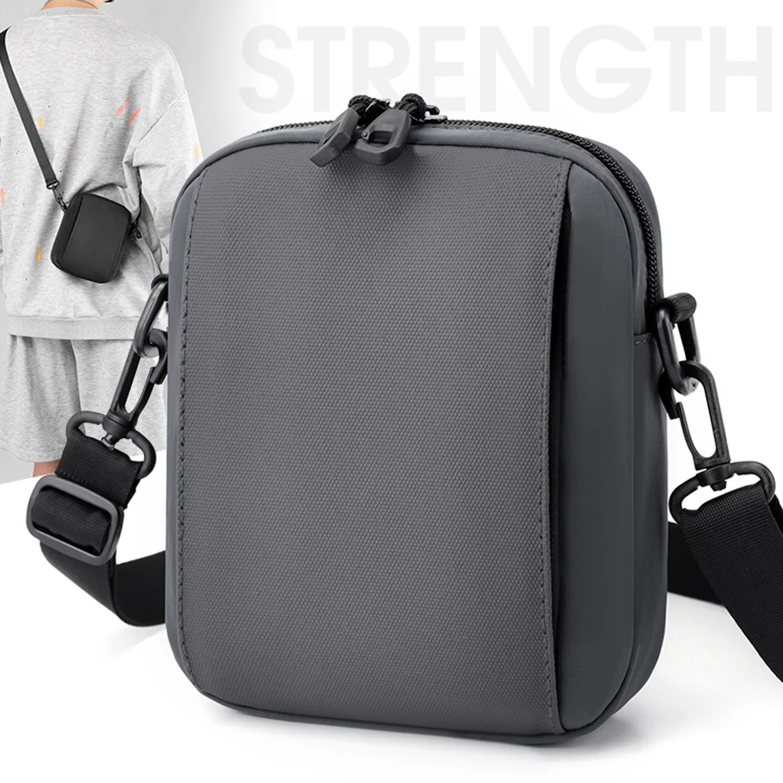 Sac à bandoulière étanche polyvalent pour hommes, sac à bandoulière Messenger, sports de fitness, loisirs simples, initié, nouvelle mode