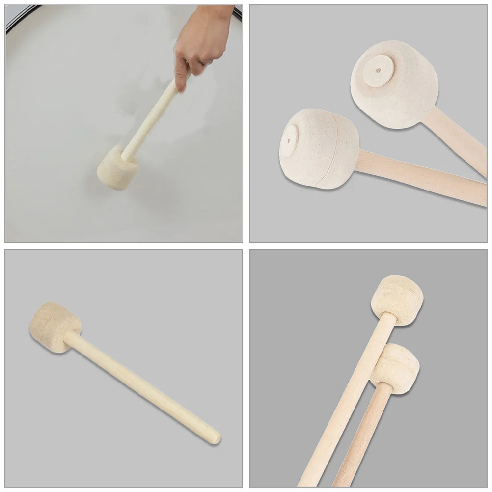 

2 Pcs Felt-head Drum Hammer Bass Drumsticks Professional Snare Percussion Mallets Instruments Beater