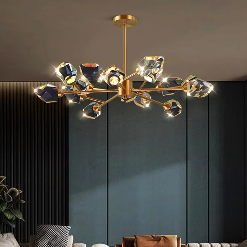 home decorationPendant lights, luxury crystal living room chandelier, bedroom Pendant lamp, ceiling light, indoor lighting