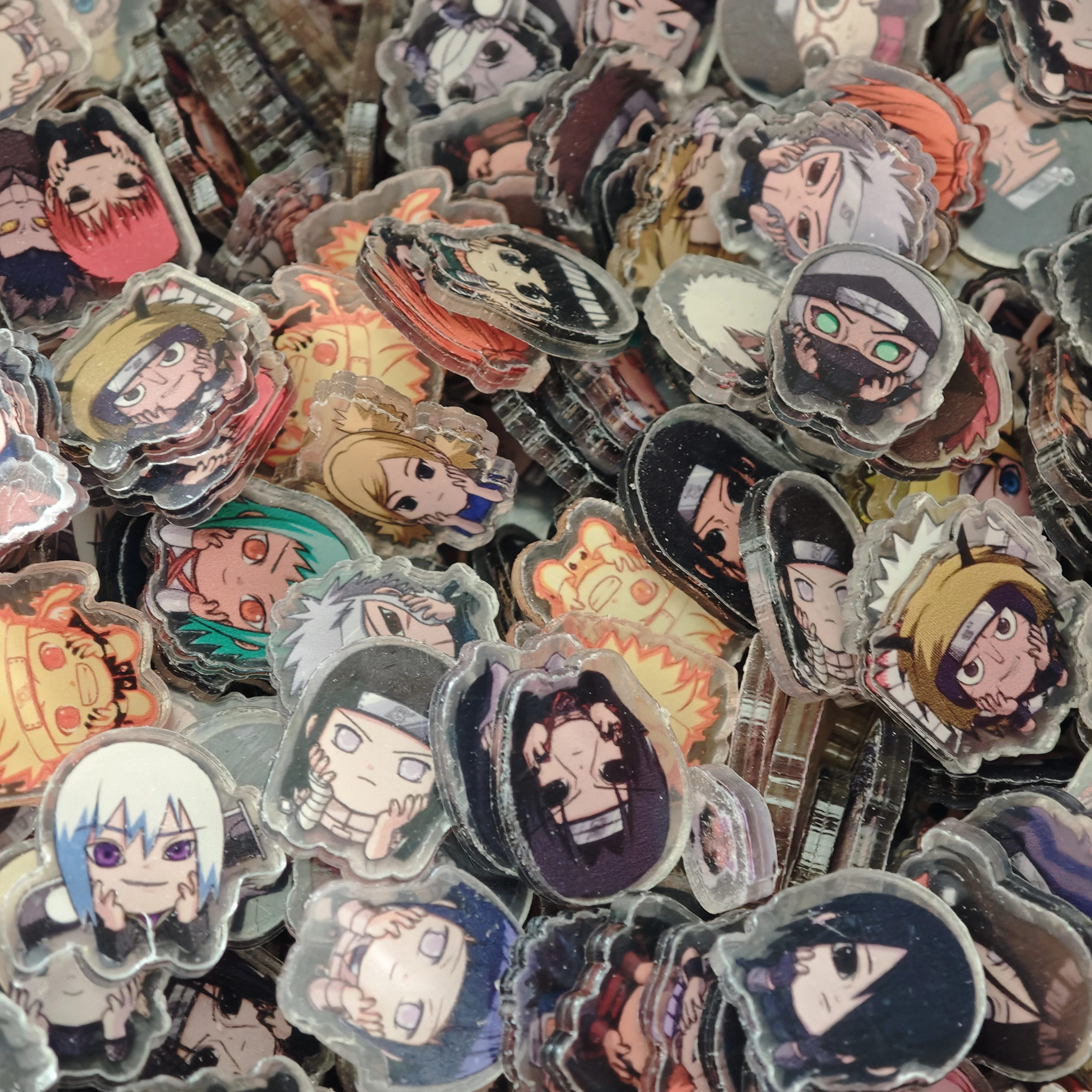 50 Stück/Set Naruto Anime Harz-Accessoires, niedliche Bilder, laminiert, Acryl-Creme-Kleber, Handyhülle, Kühlschrank, DIY-Geschenk-Aufnäher – Detail 12