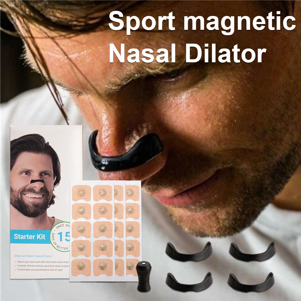 스포츠 비강 확장기 자기 비강 호흡 확장기 키트 스포츠 비강 스트립 부스트 산소 섭취 코골이 감소 쉬운 호흡