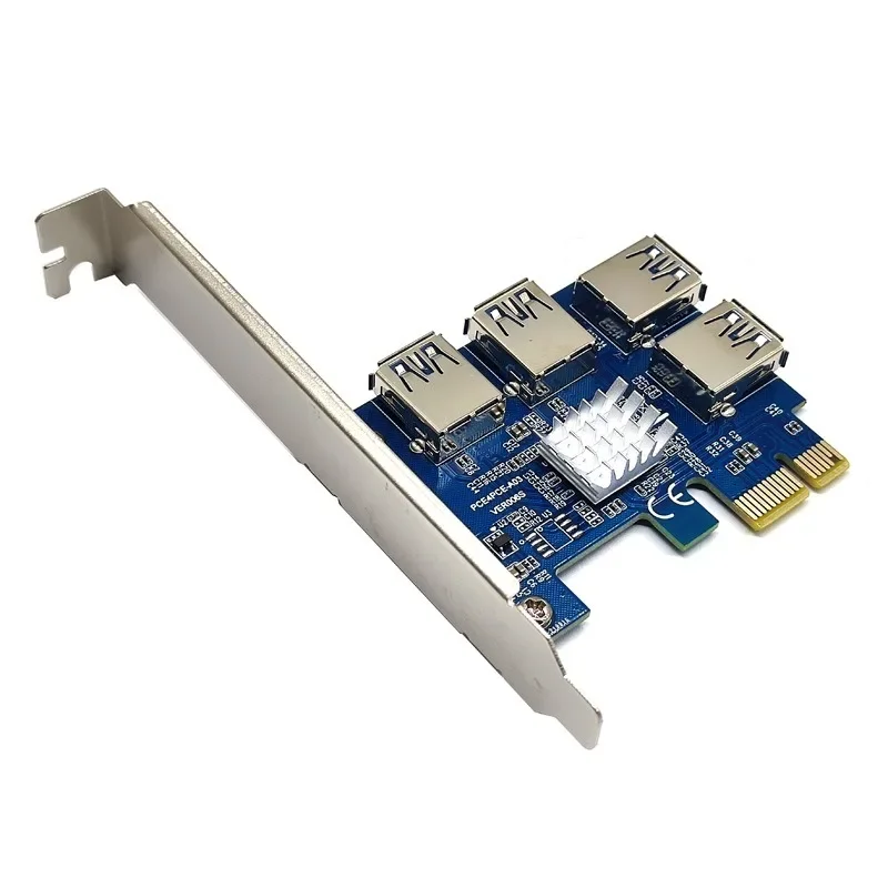 

PCIe PCI Express x1–x16 Мультипликатор PCI-e 1–4 портов Слот USB 3.0 Адаптер-сплиттер-расширитель для видеокарты BTC Mining