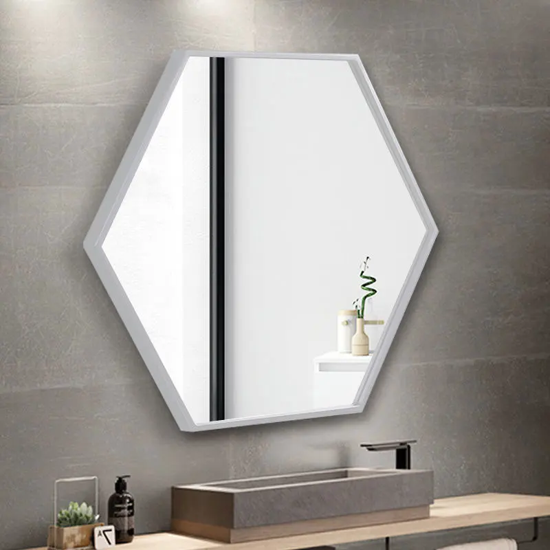 r*-Aesthetic Makeup Mirror Bathroom Hanging Funky Frame Irregular Small Girls Mirror Modern Wall Living Room Decorations