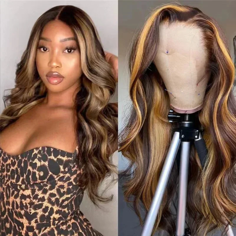 Picture 7: Highlight Wig Human Hair Body Wave 13x6 HD Lace Frontal Wig for Women Choice Cosplay 30 Inch Lace Front Wig Human Hair on Sale
