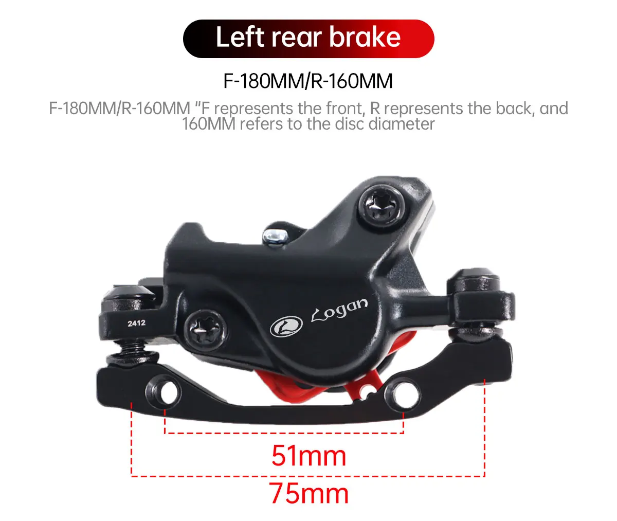 TESNO M500 2-Piston MTB Hydraulic Disc Brake Set Aluminum Alloy Front And Rear Bicycle Brakes with Silicone Protective Covers