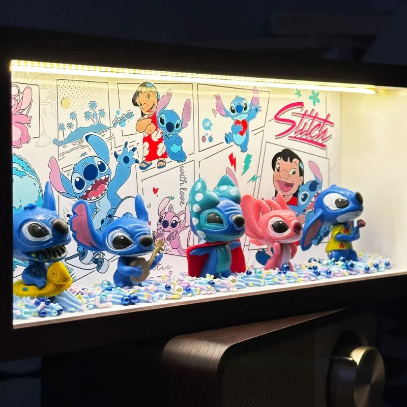 リロ&スティッチかわいい漫画クリエイティブフォトフレーム小さな夜の光パーソナライズされた寝室のベッドライトデスクトップ装飾飾り