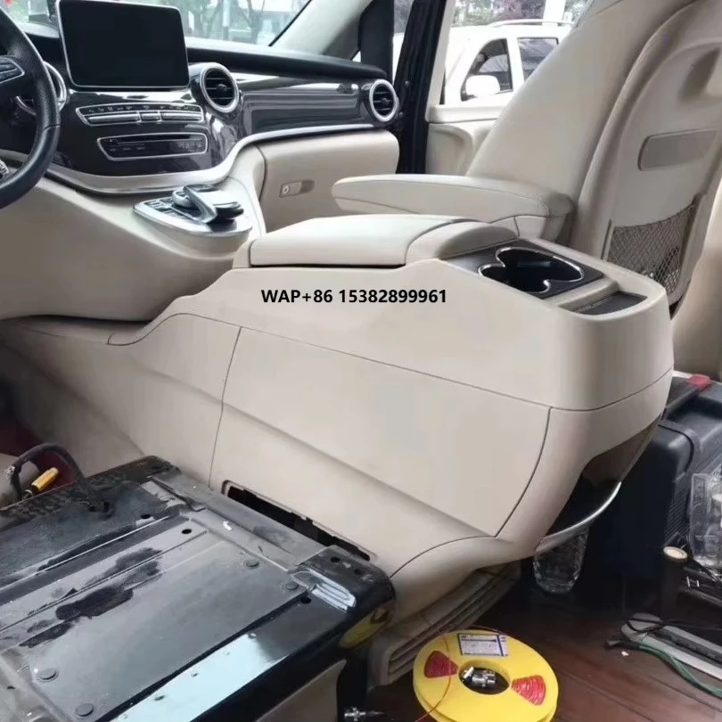 

YLC Universal Leather Car Armrest Central Store Content Storage Box With USB Charger Center Console Armrests Box