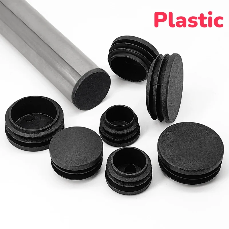 

12/16/19/20/22/25/28/30~100mm Plastic Black Circular Pipe plug Furniture Leg plug Chair Non-Slip Foot Pad