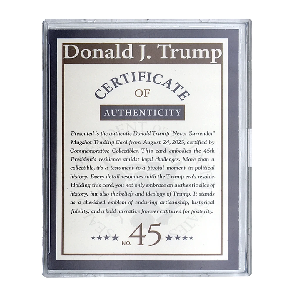 Donald Trump Rating Card, 45 ° presidente dos Estados Unidos recolhidos cartões, Fan Holiday Gift, Novo