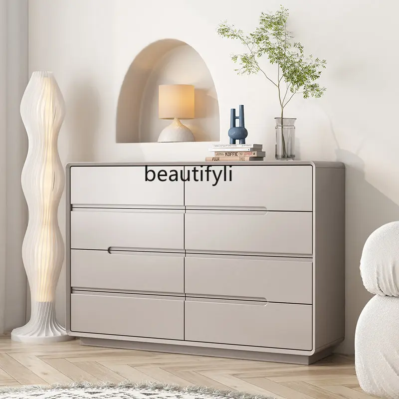 zq  Bedroom Light Luxury Storage Cabinet Drawer Locker Nordic Chest of Drawers Clothes Closet Storage Entrance Cabinet