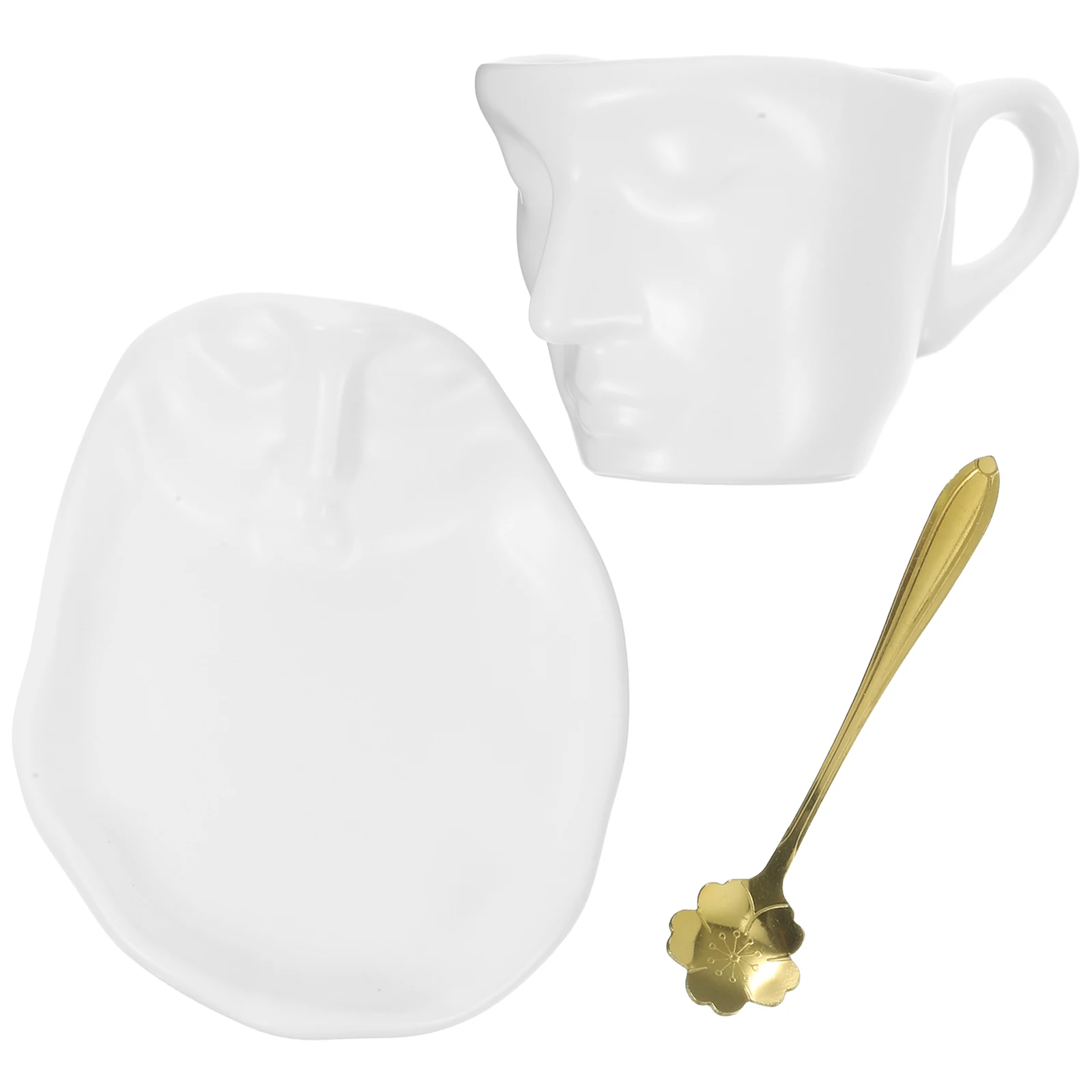 

Mugs Coffee Cup with Saucer Porcelain and Aesthetic Cups White Drinking Unique Ceramic