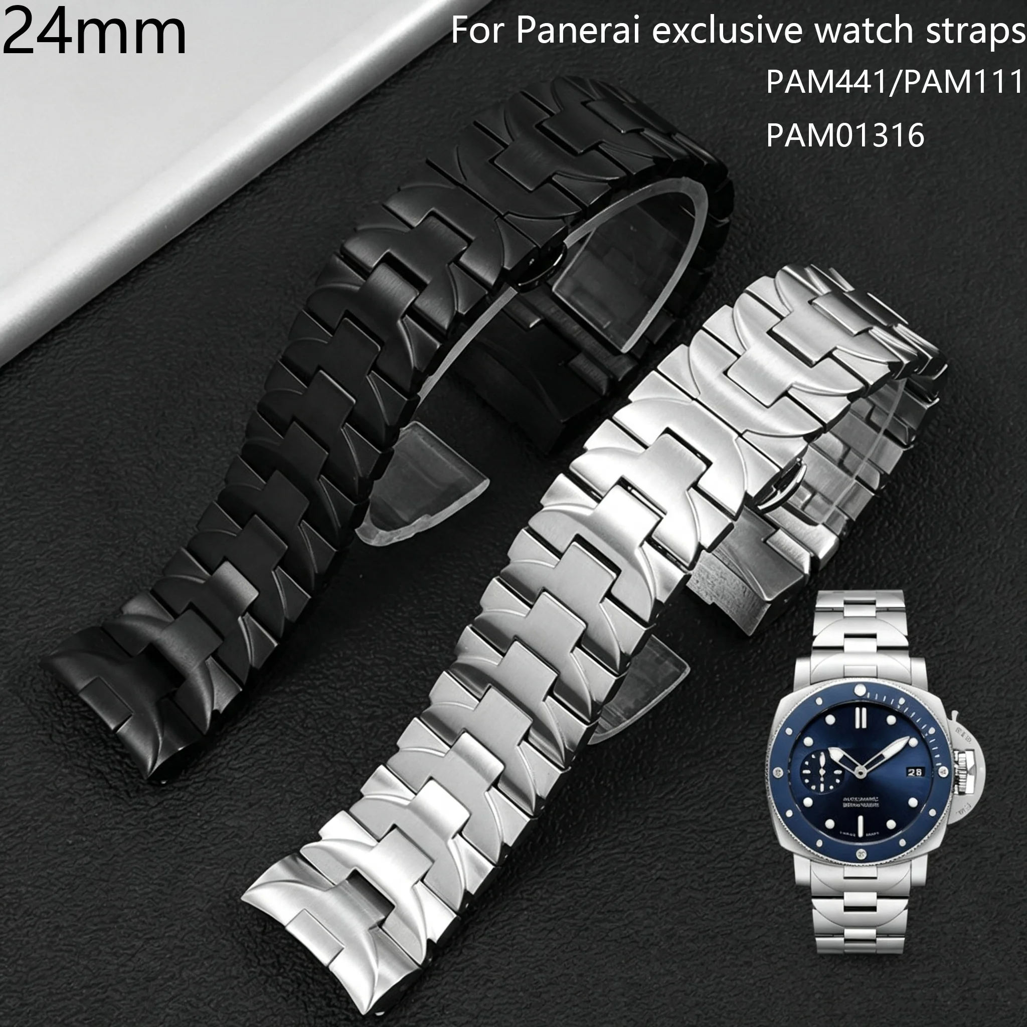 Luxury Watch Panerai - Cinturino per orologio in acciaio inossidabile
