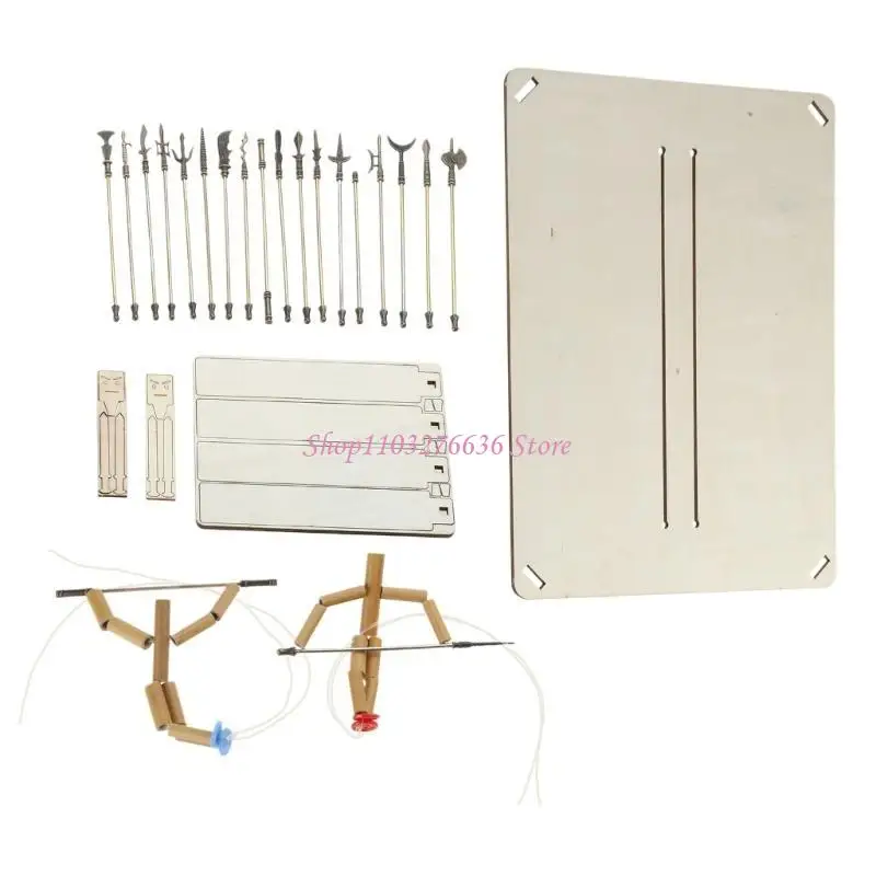 R6FD interactivo bambú hombre juego batalla ataque defensa estatuilla marioneta juguete