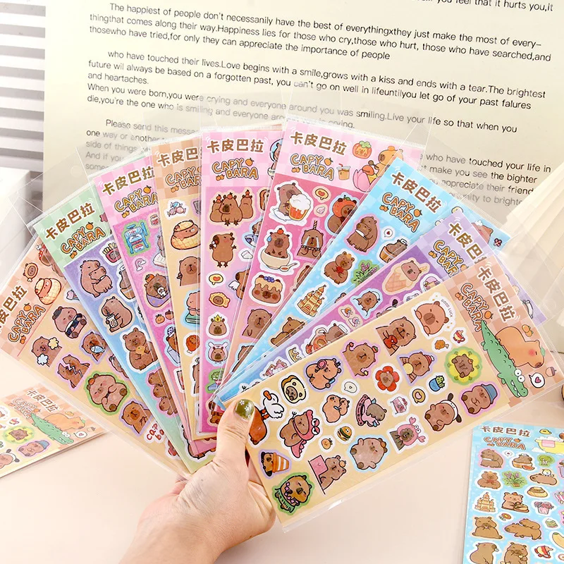 

Набор из 20 милых мультяшных наклеек с капибарами для детей: декоративные стикеры Guka для дневников, телефонов, ноутбуков, скрапбукинга, подарок для творчества