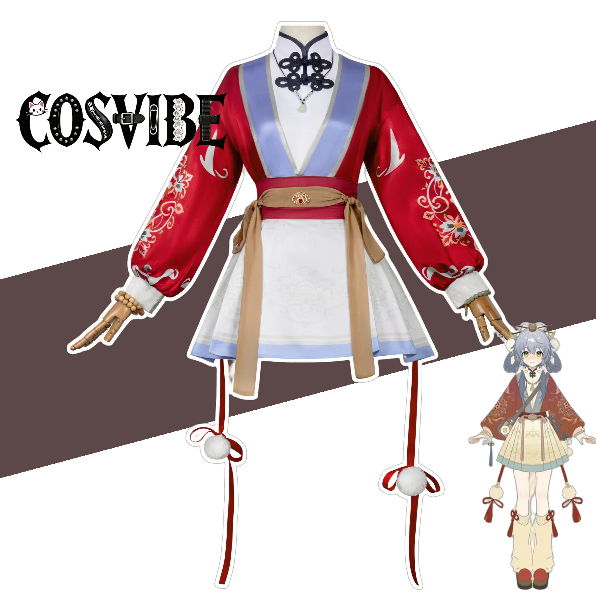 

Luo Tianyi Vocaloid Cosplay Costume - Little Chef Ancient Han Style Full Set New Year's Eve Halloween Outfit