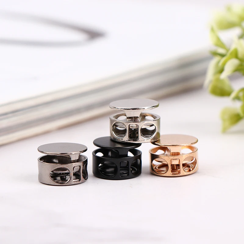 10PCS Metal double hole adjustable rope buckle, spring buckle, suitable for various types of ropes and umbrella rope accessories